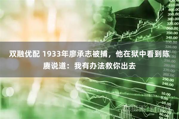 双融优配 1933年廖承志被捕,他在狱中看到陈赓说道:我有办法救你出去